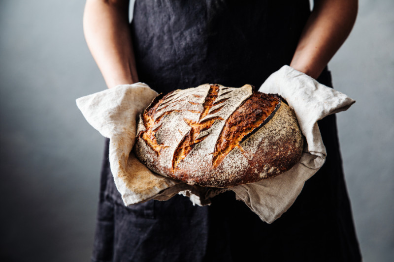 making sourdough bread